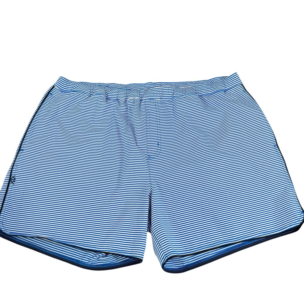 Rhone Mens Blue Striped Seersucker Swim Shorts XXL Athletic‎ Gym